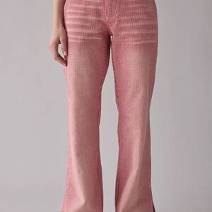BDG Red Checkered Flare Women's Jeans